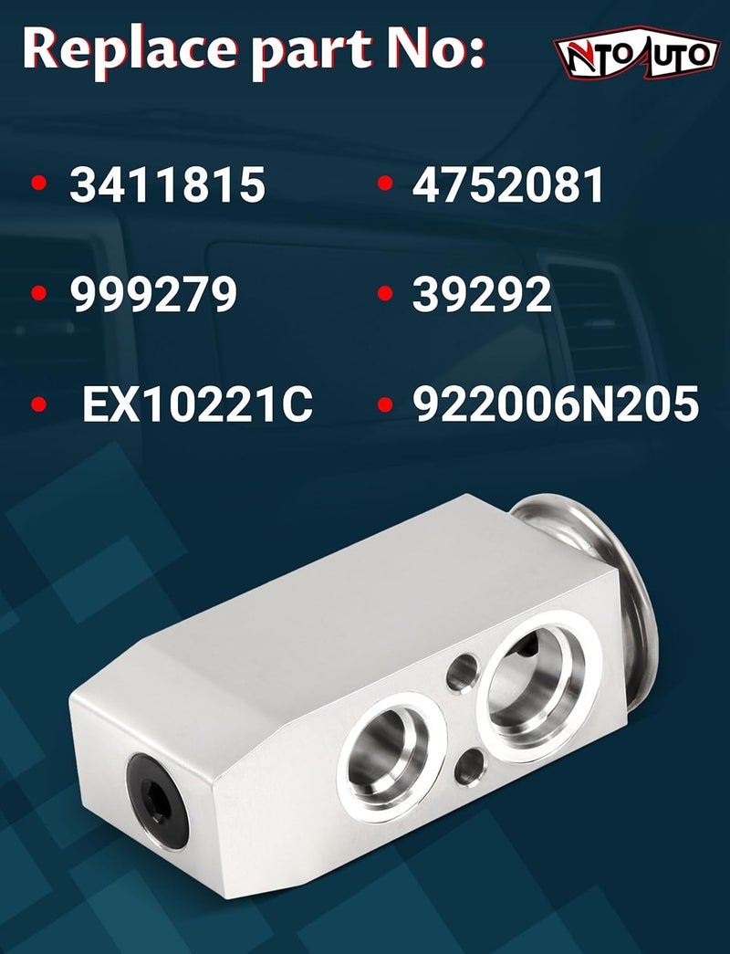 Ntoauto 10221C A/C Expansion Valve Compatible with 370Z Altima GT-R NV1500 NV2500 NV3500 Sentra Tsuru EX35 FX35 FX50 G35 G37 M35 M45 - Image 2